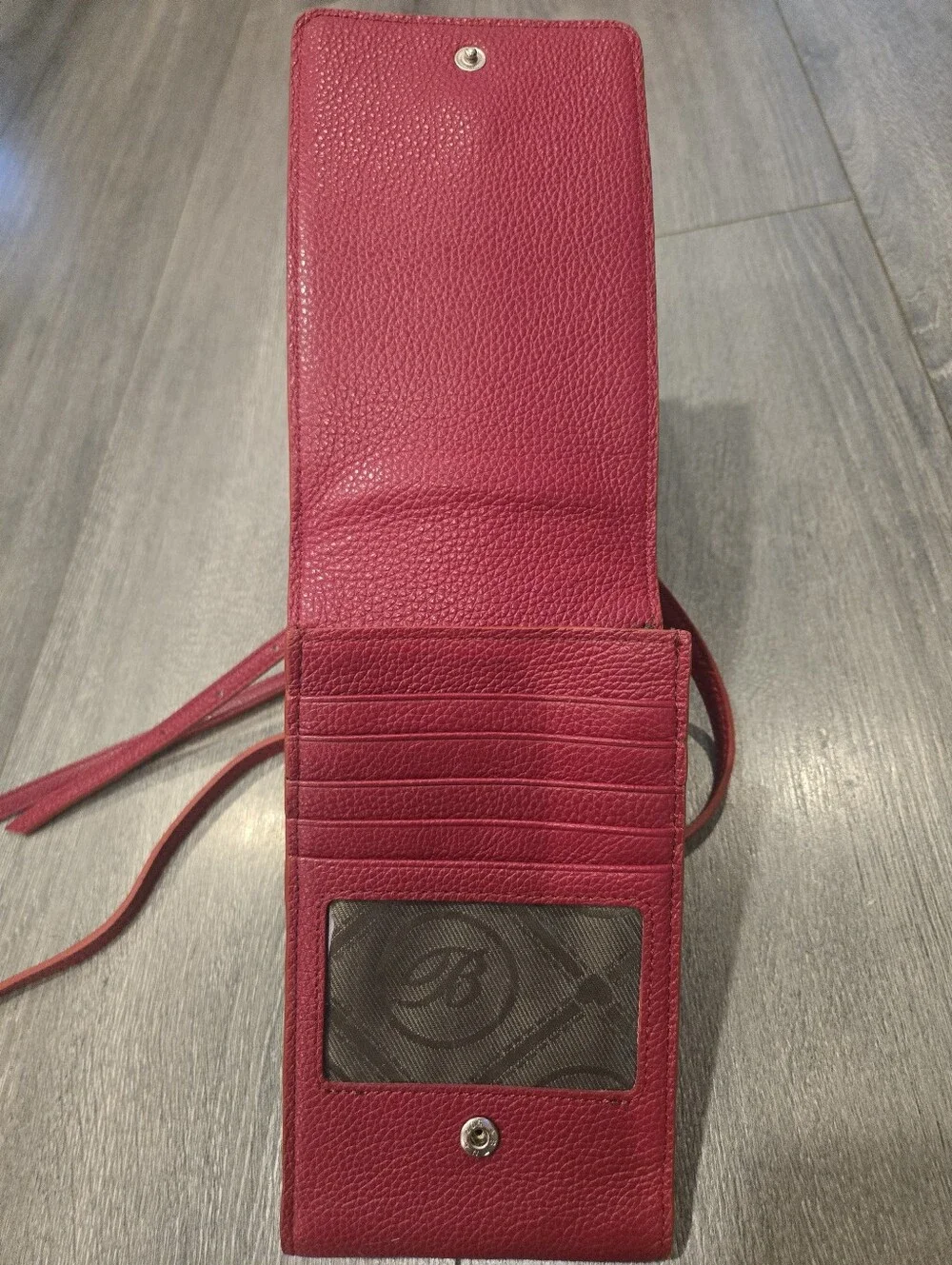 Brighton Red Croc-Embossed Crossbody Phone Wallet